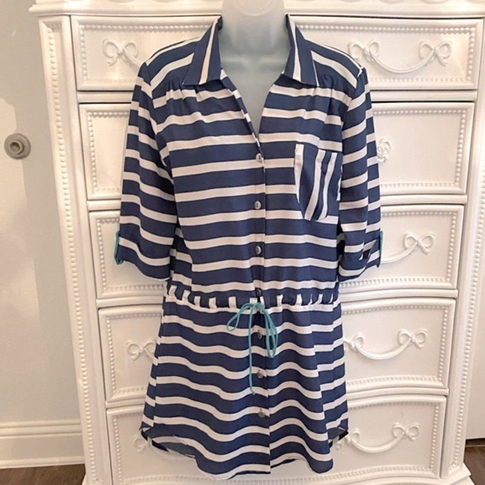 Lucy Love Blue and White Striped Sailors Dress